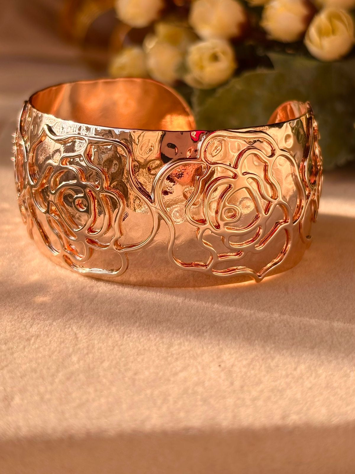 Aphrodite Garden of Roses Kada Bracelet Bangle - Rose Gold