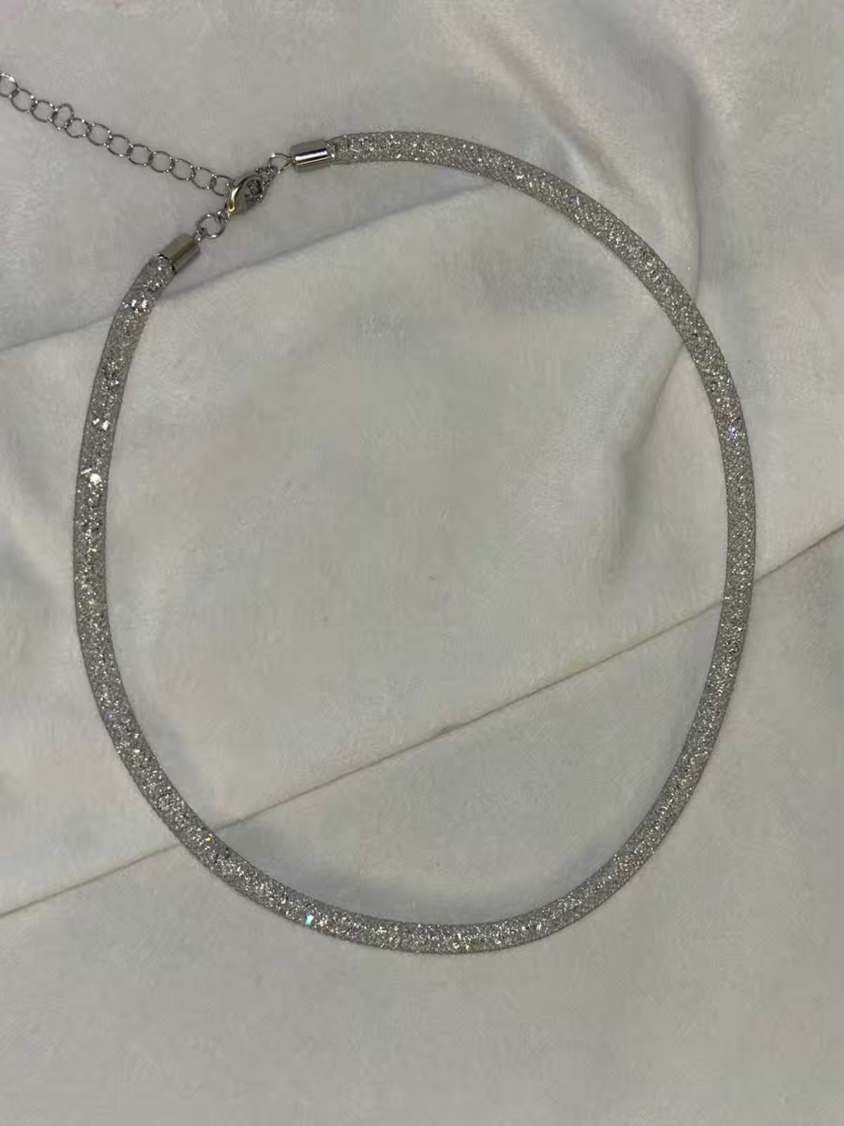 Silver Shimmery Premium Necklace( Silver )