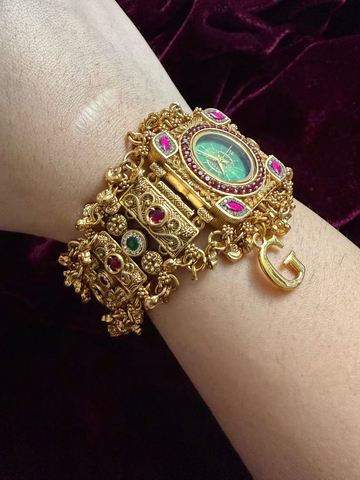 Rajtilak Green Dial Heritage Watch Rakhi in Premium (Free Initial)