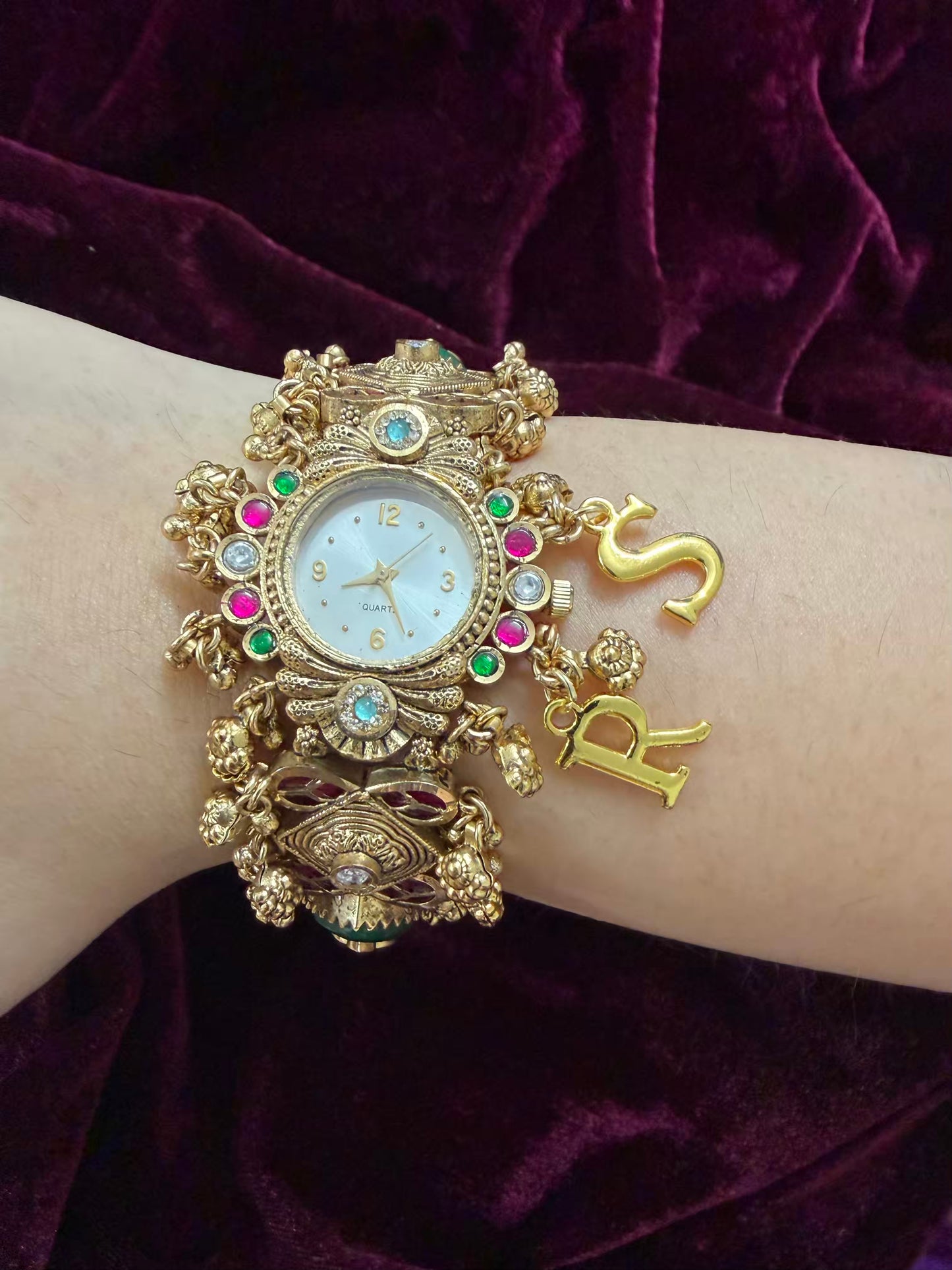 Ranisa Heritage Watch Rakhi in Premium Swarovski (Free Initial)