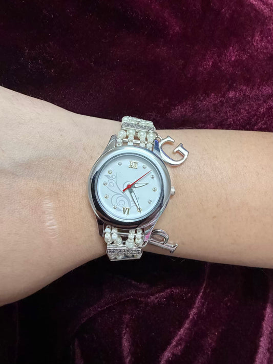 Silver Pearl Office Casual Watch