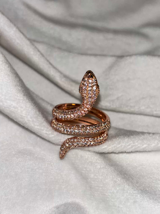 Snake Spiral Ring - Rose Gold