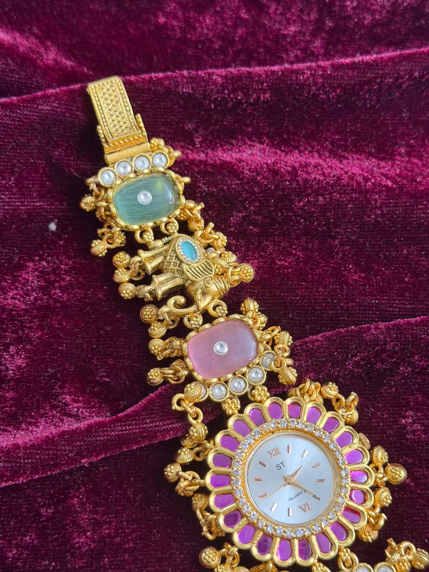 Elephant Pink Maharani Watch Design Heritage Bracelet