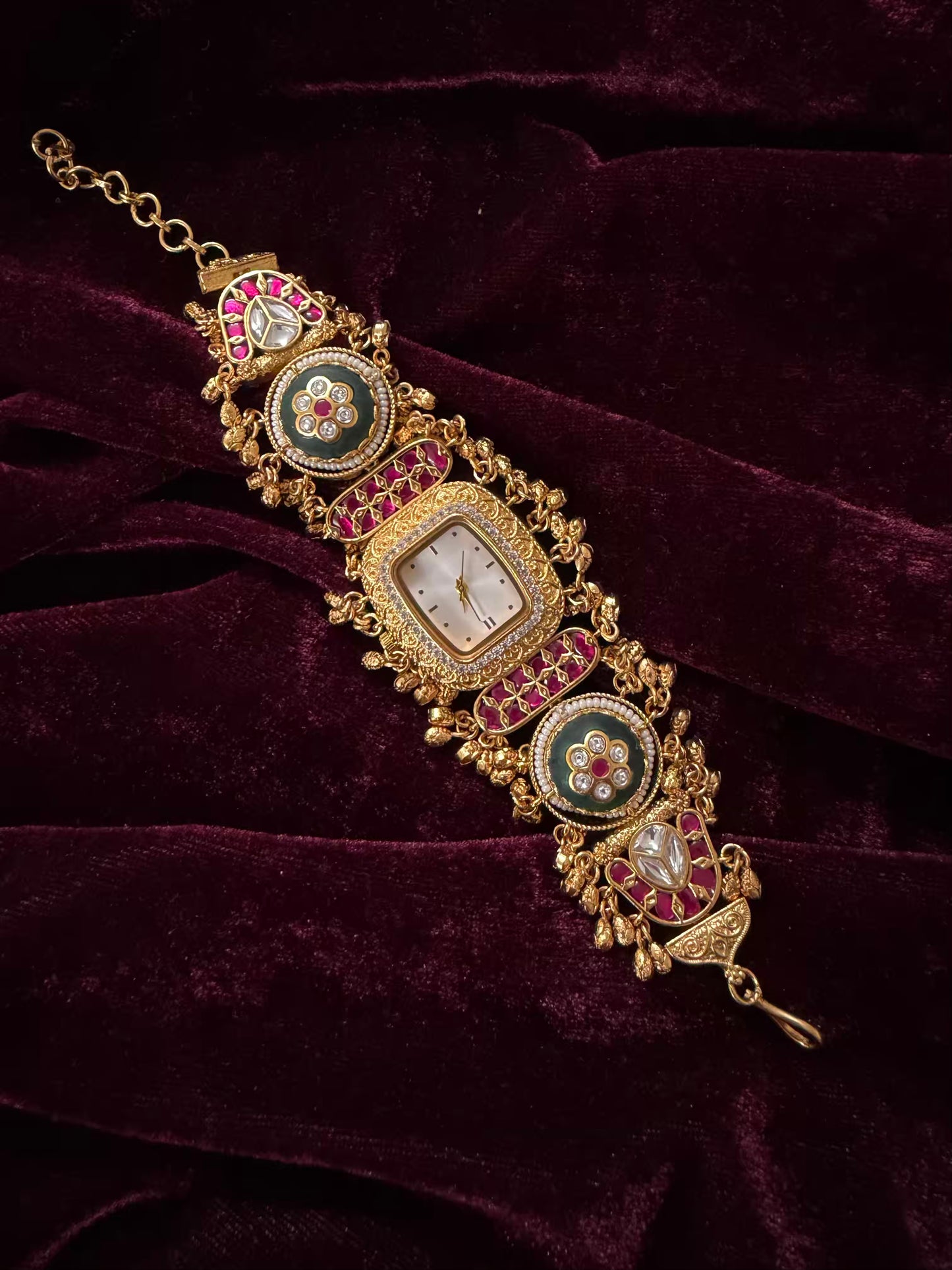 Cushion Dial Maharani Watch Design Heritage Bracelet