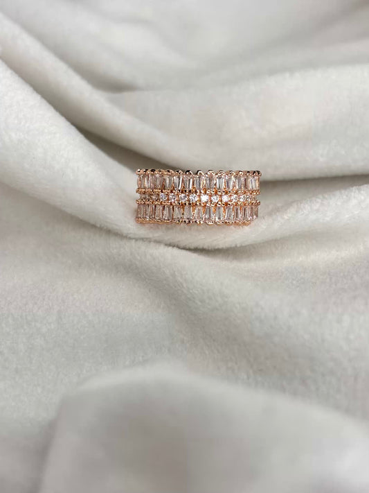 Ariel Rose Gold Band Ring- Adjustable