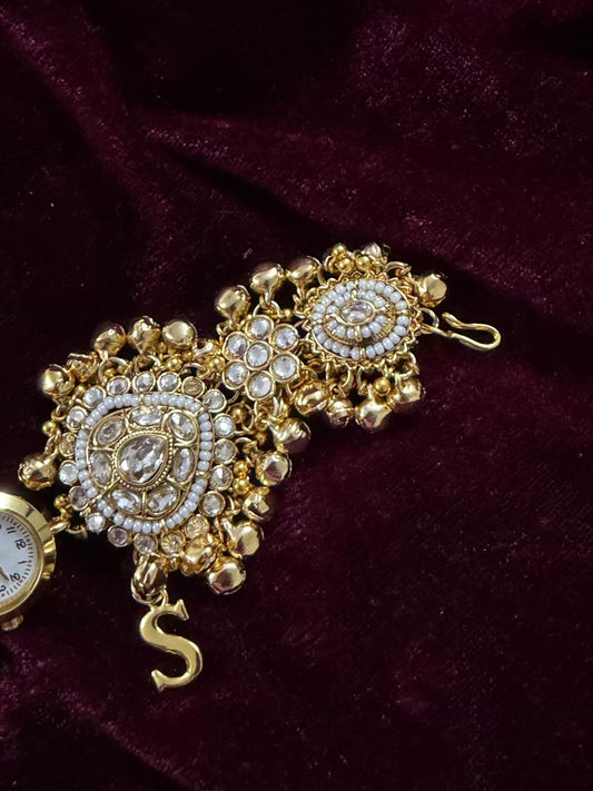 Kundan Gold Maharani Watch Design Heritage Bracelet