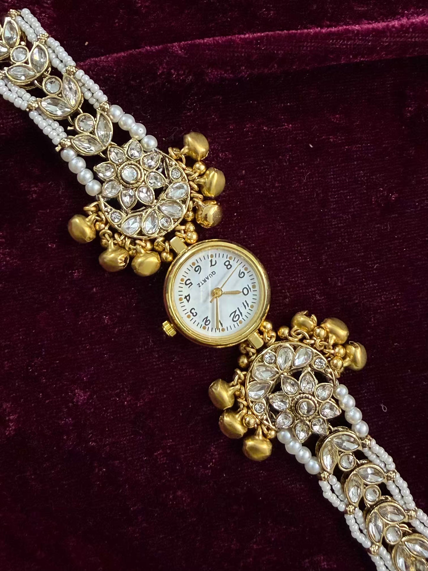 Kundan Gold Maharani Watch Design Heritage Bracelet