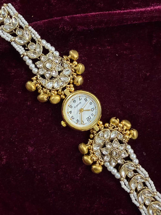 Kundan Gold Maharani Watch Design Heritage Bracelet
