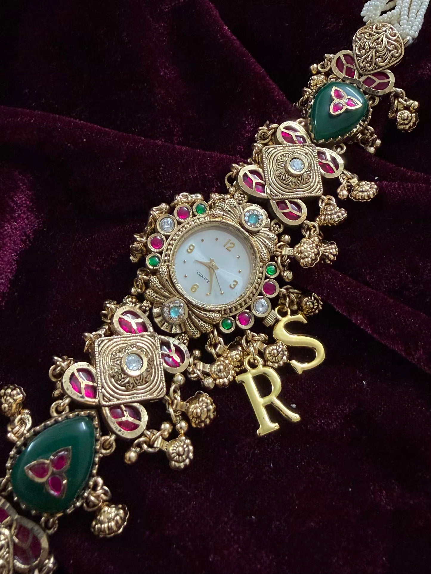 Ranisa Heritage Watch Rakhi in Premium Swarovski (Free Initial)