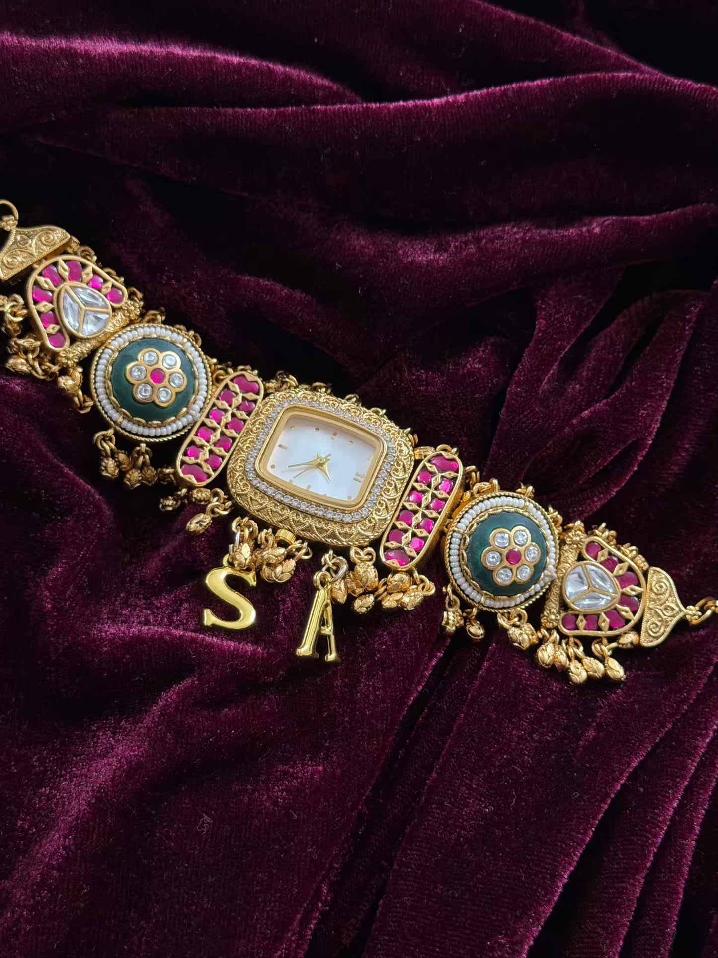 Cushion Dial Maharani Watch Design Heritage Bracelet
