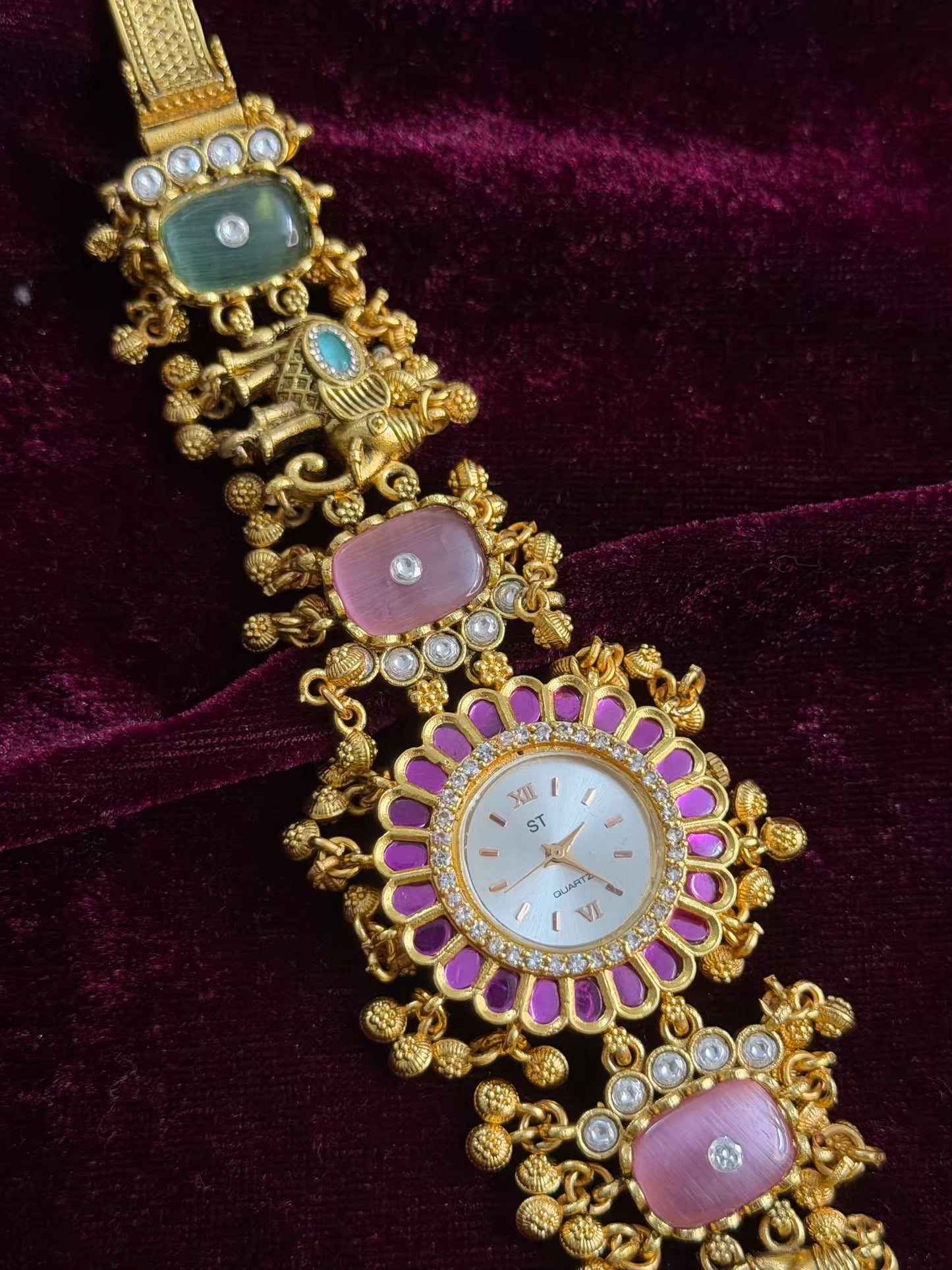 Elephant Pink Maharani Watch Design Heritage Bracelet