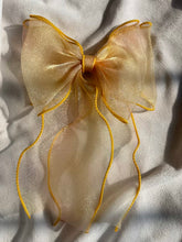 Load image into Gallery viewer, Gold Hair Bow Clip For Women -( Lace Shimmer)
