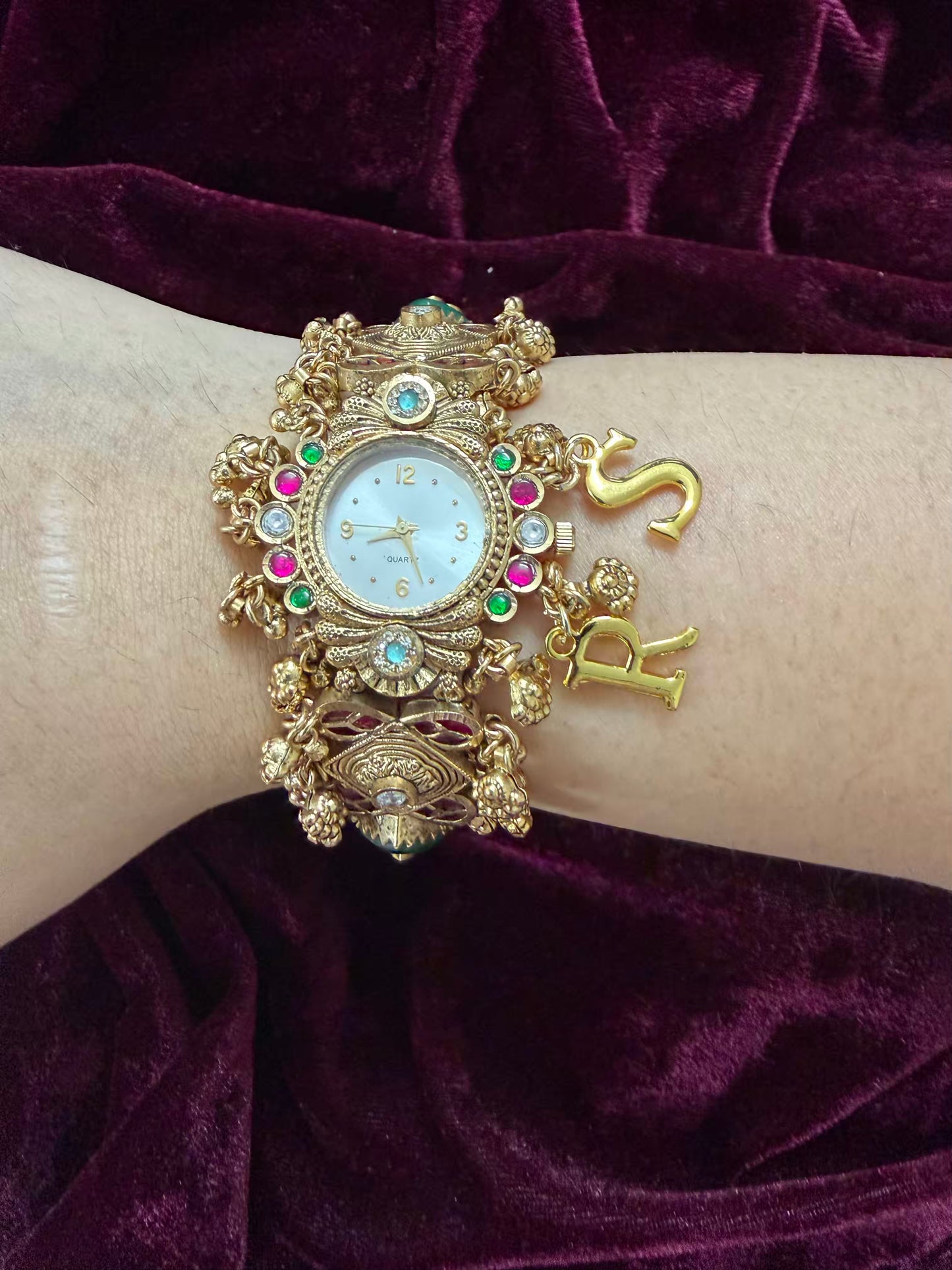 Ranisa Heritage Watch Rakhi in Premium Swarovski (Free Initial)