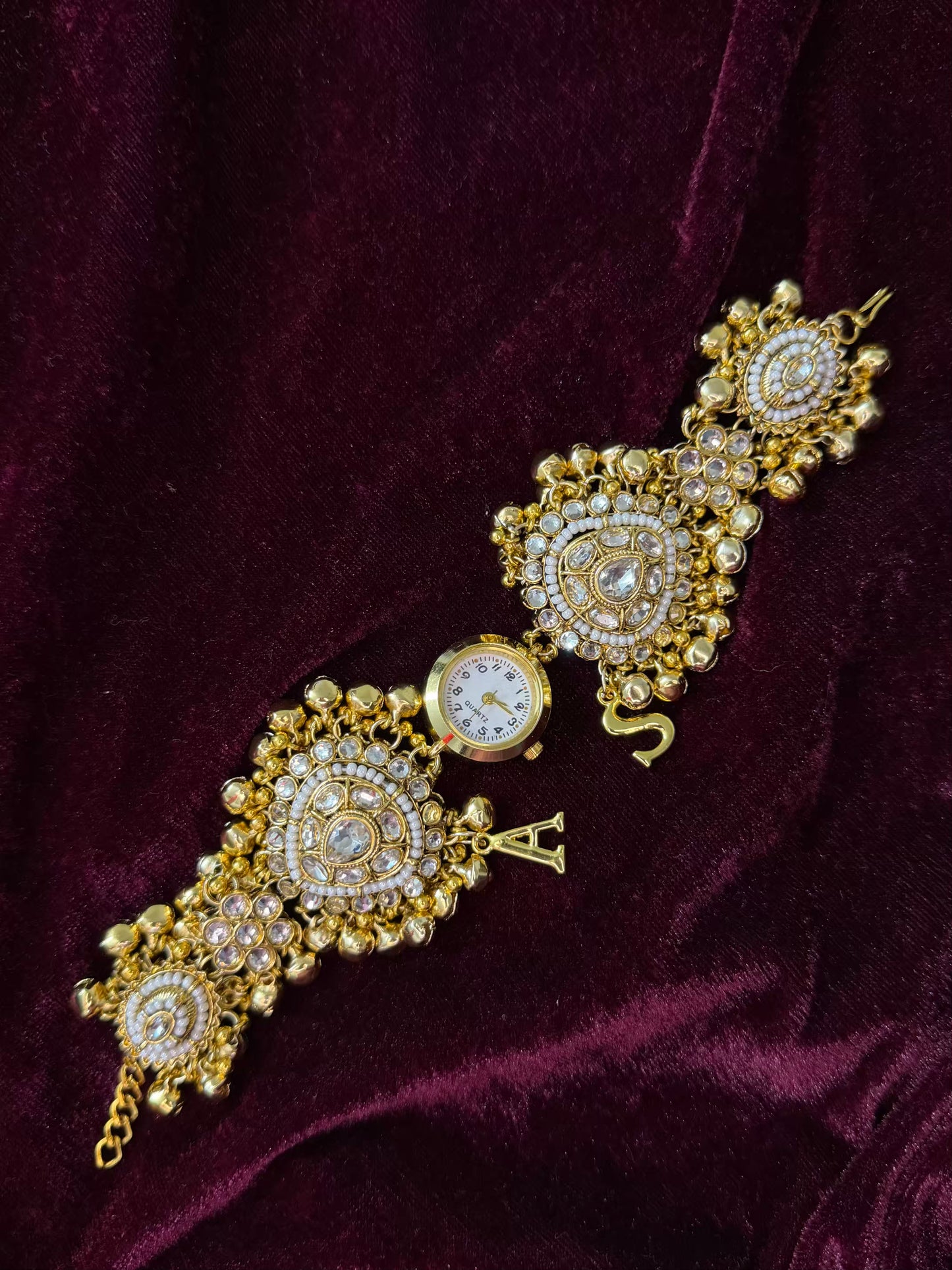 Kundan Gold Maharani Watch Design Heritage Bracelet