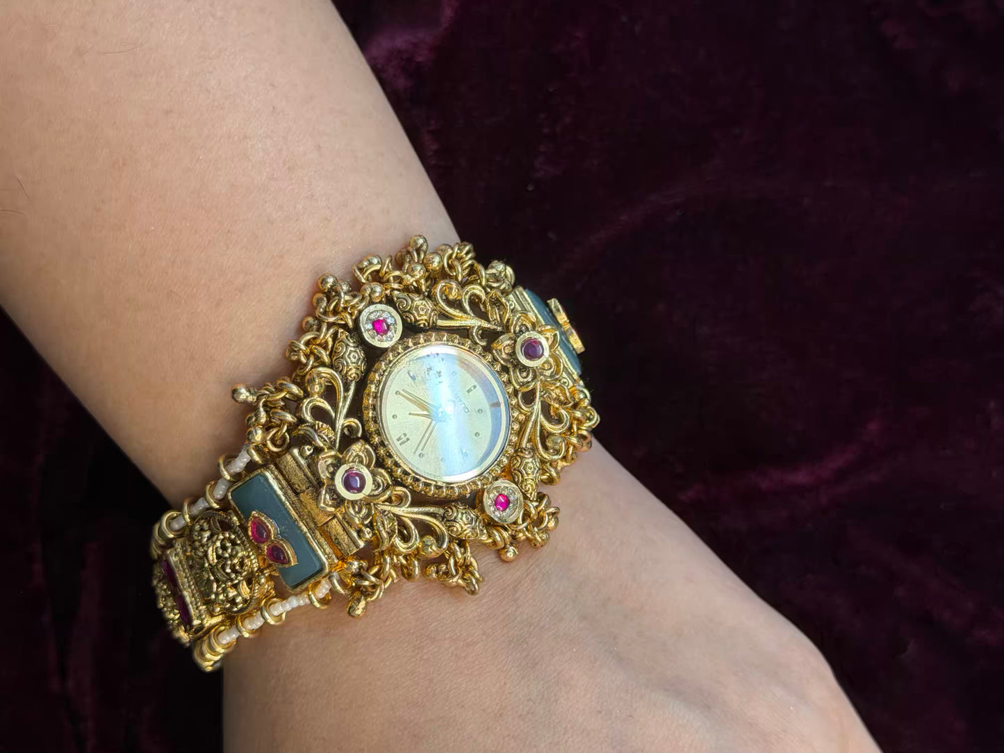 Antique Royals Gold Plated Heritage Maharani Watch ( only 1 pc restocked)