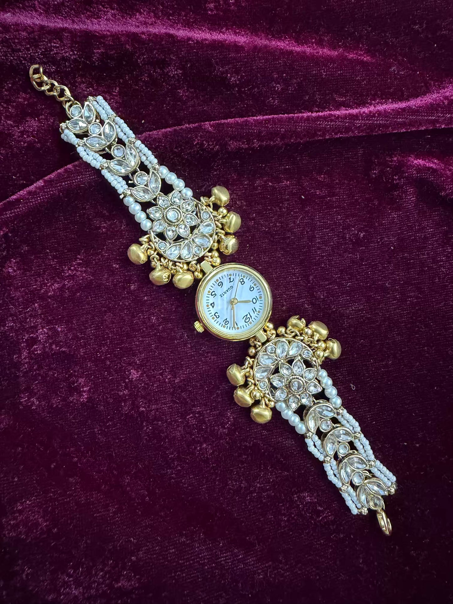 Kundan Gold Maharani Watch Design Heritage Bracelet