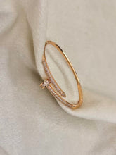 Load image into Gallery viewer, Nail Diamonds Loaded Premium Kada Bracelet Bangle - Rose Gold
