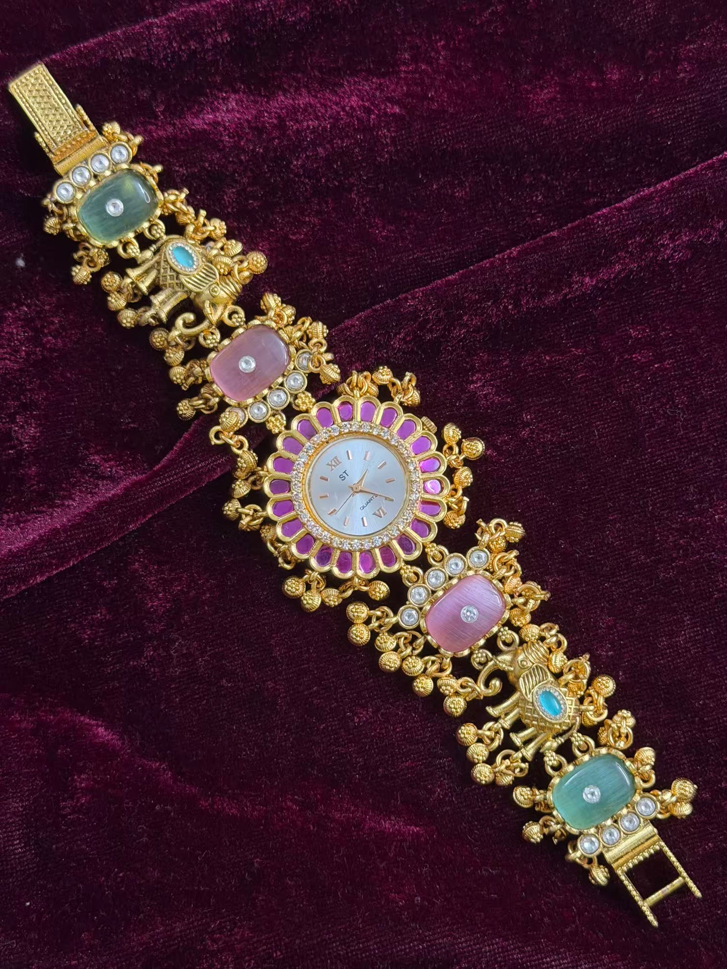 Elephant Pink Maharani Watch Design Heritage Bracelet