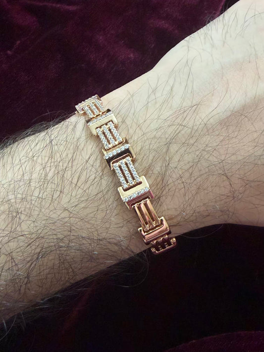 Tri Diamond Men's Rakhi Bracelet