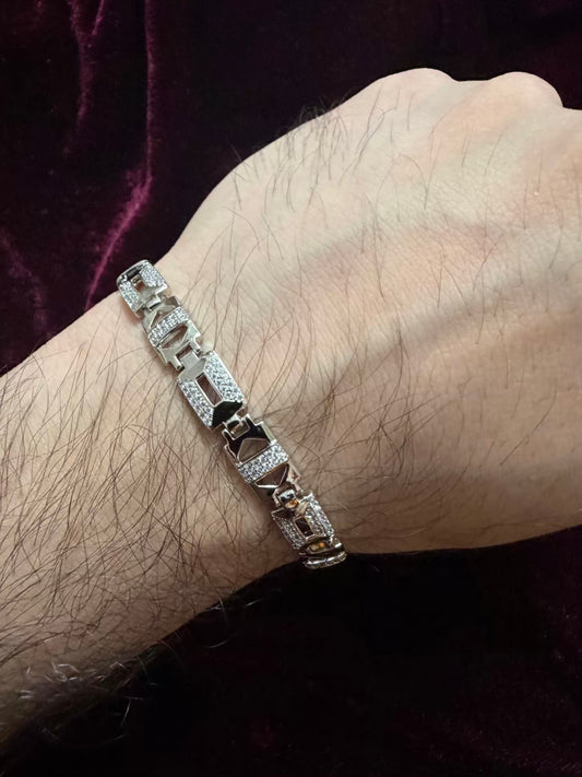Nebula Men's Rakhi Bracelet - Silver