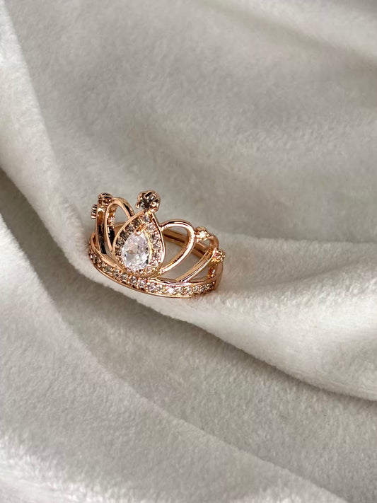 Cleopatra Crown Ring- Rose Gold Adjustable