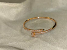 Load image into Gallery viewer, Nail Diamonds Loaded Premium Kada Bracelet Bangle - Rose Gold
