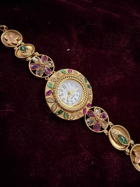 Floral Maharani Watch Design Heritage Bracelet