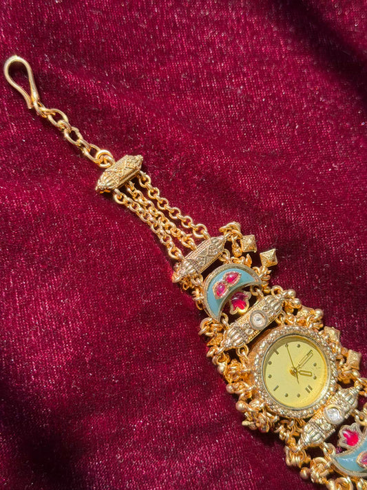 Royal Cream Dial Gold Plated Heritage Maharani Watch
