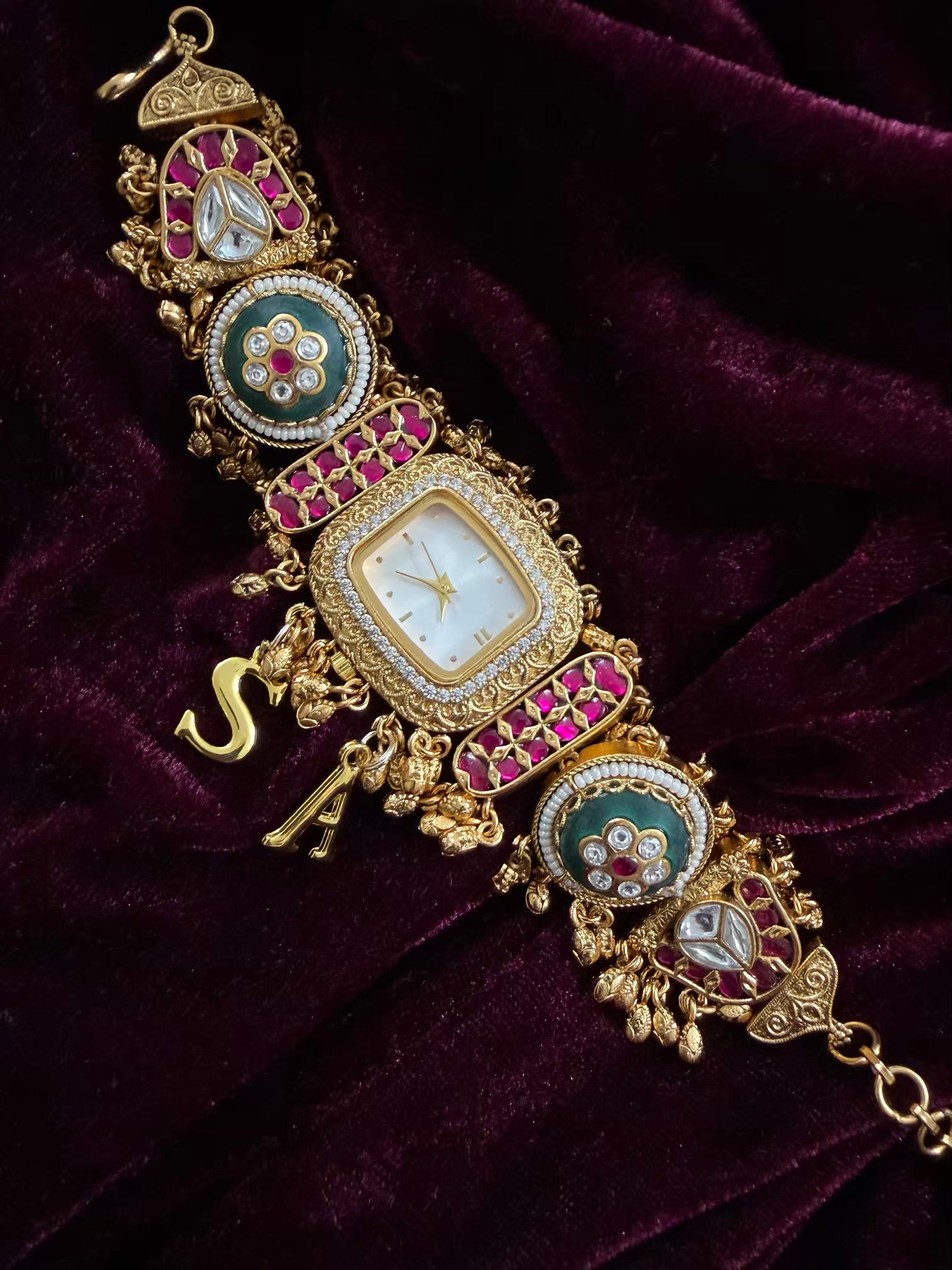 Cushion Dial Maharani Watch Design Heritage Bracelet