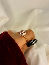 Load image into Gallery viewer, Baby pink Solitaire Ring( Rose Gold )
