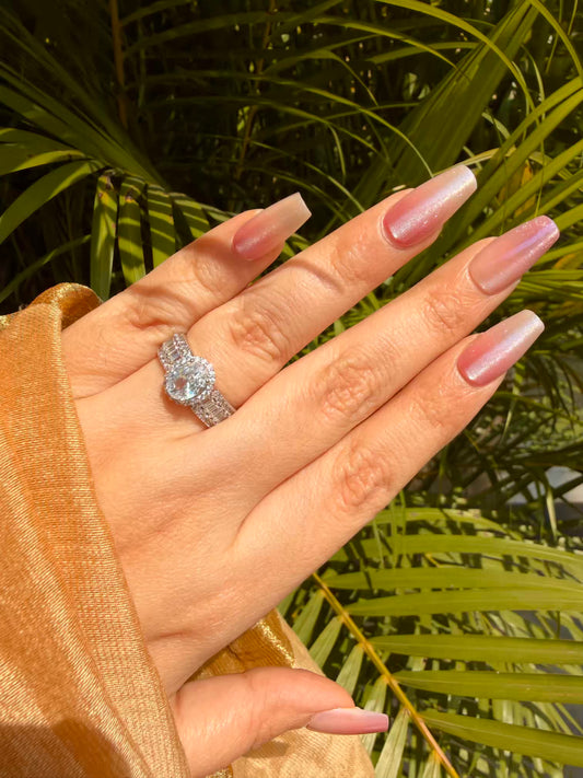 Princess Jiana Diamonds Silver Plated Premium Ring Adjustable