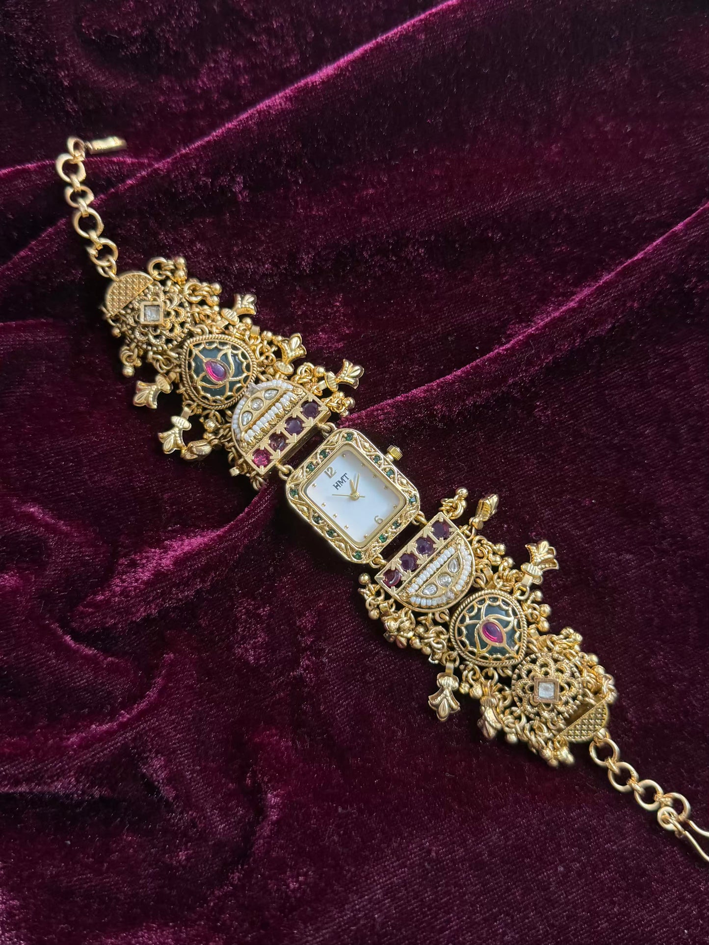 Square Dial Maharani Watch Design Heritage Bracelet