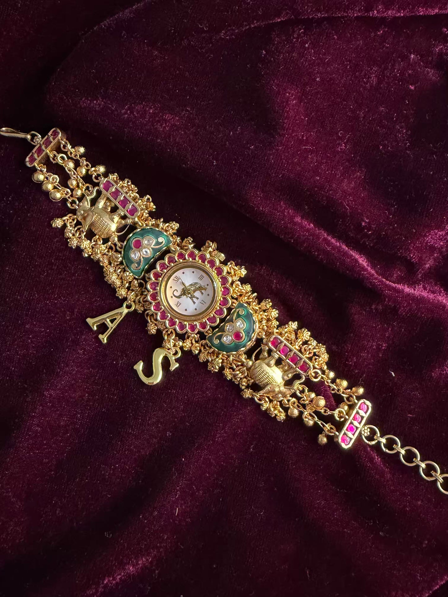 Blush Mint  Dial Maharani Watch Heritage Bracelet ( Restocked )