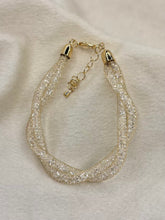 Load image into Gallery viewer, Loaded Diamonds Wired Net Bracelet Twisted - Gold Plated
