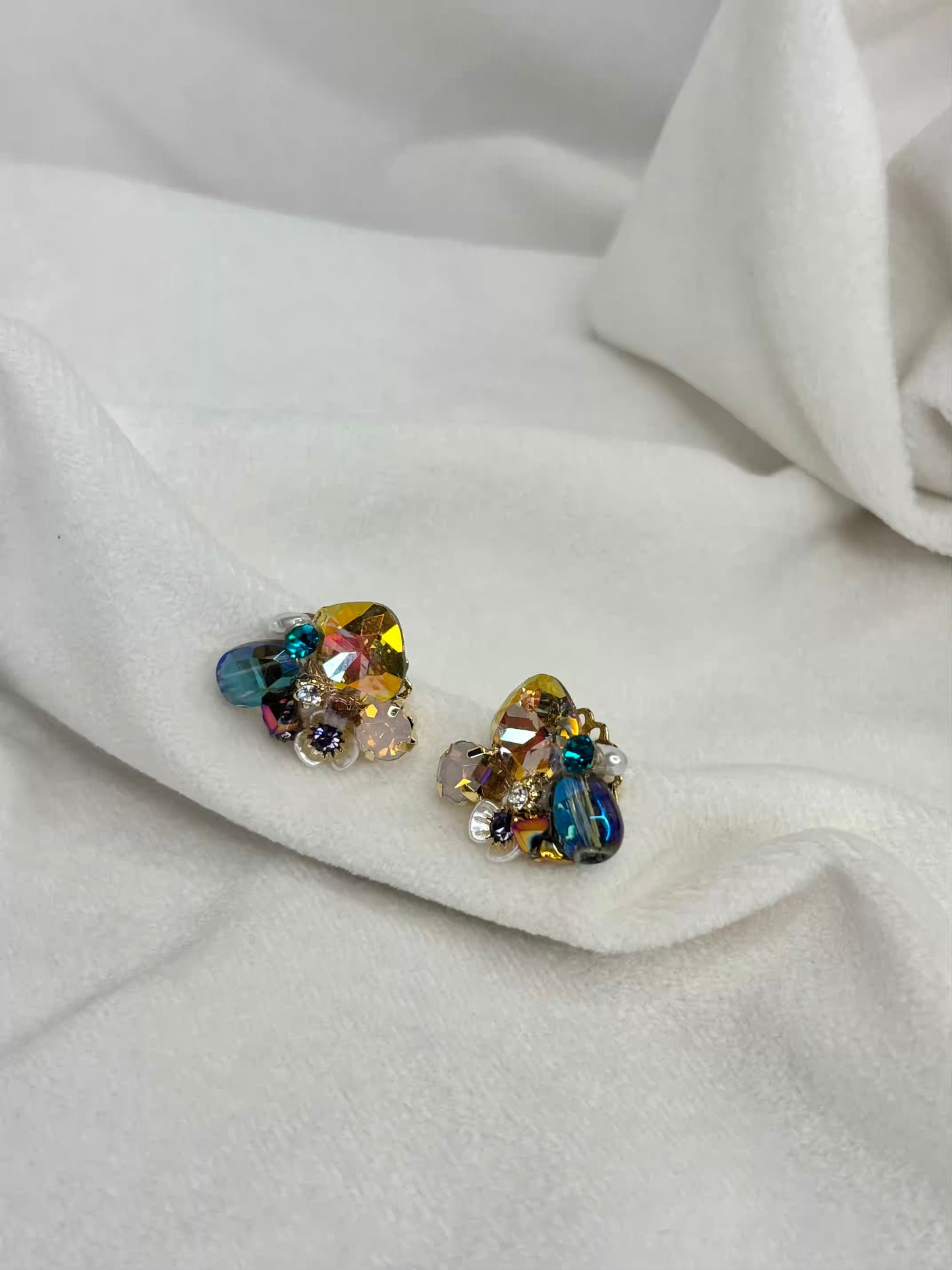 Blue Drop Premium Small Earrings Studs - Gold Plated