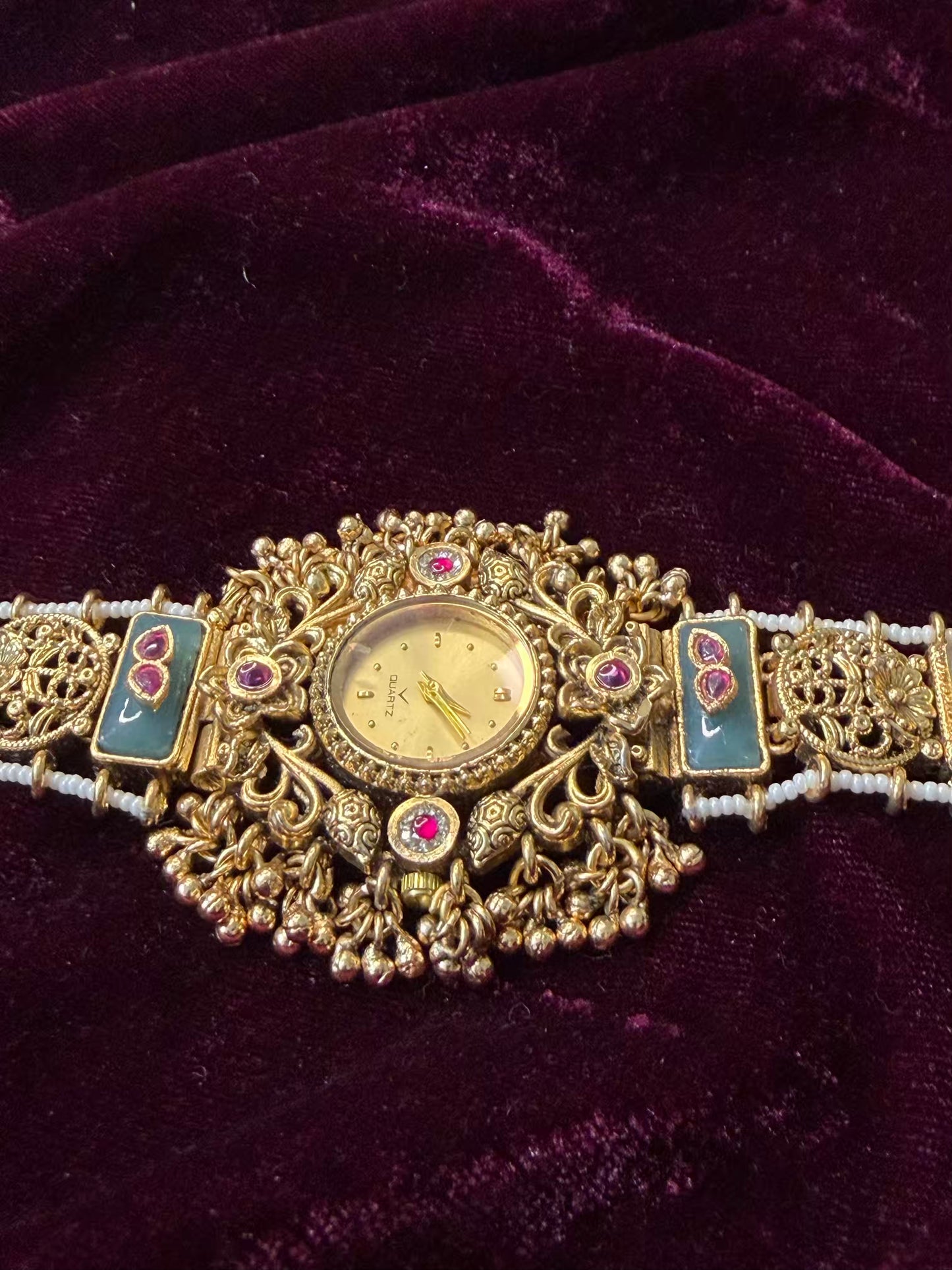 Antique Royals Gold Plated Heritage Maharani Watch ( only 1 pc restocked)