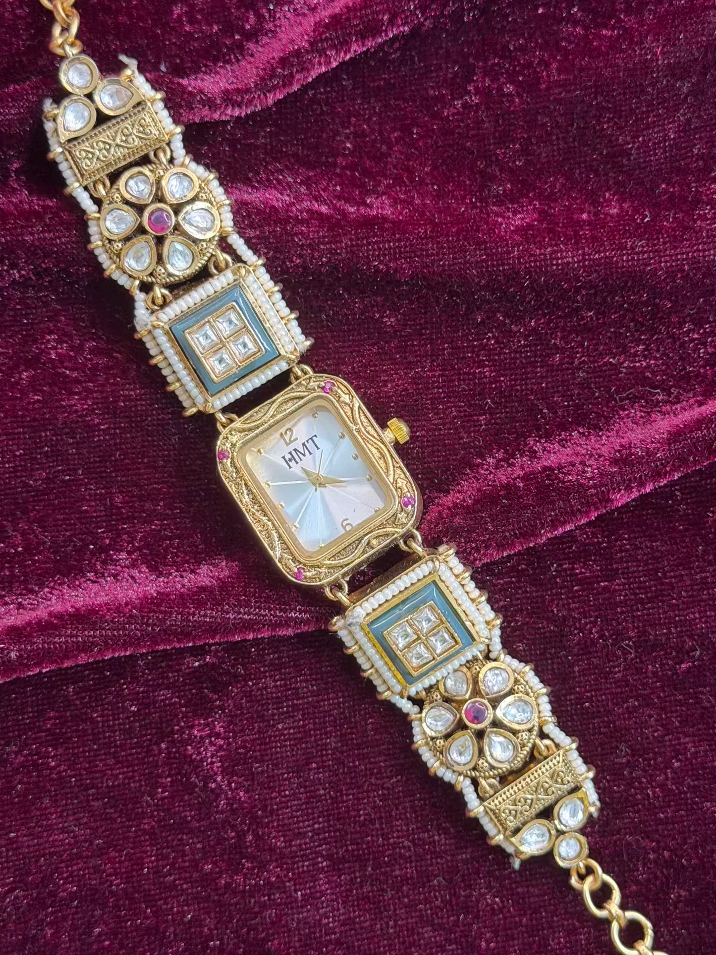 Square Dial Maharani Watch Design Heritage Bracelet