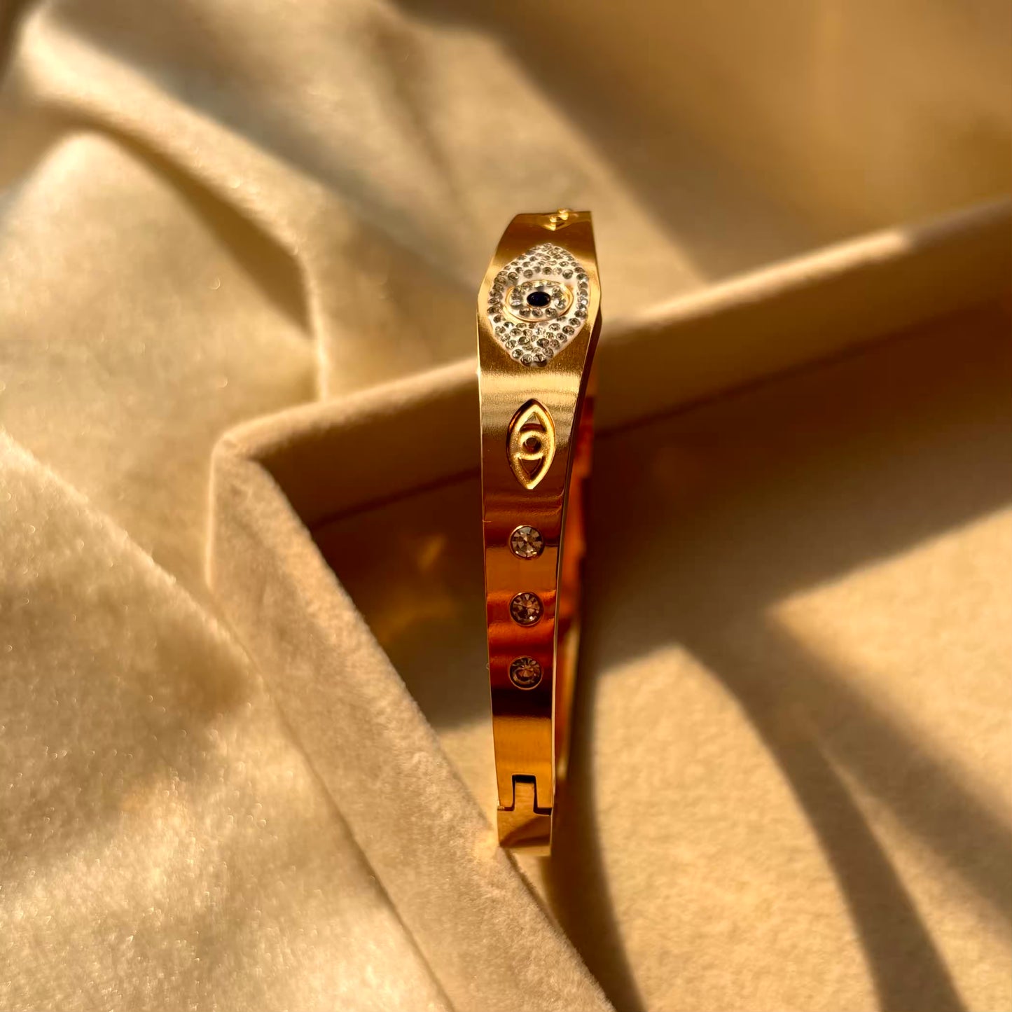 Evil Eye Gold Bangle