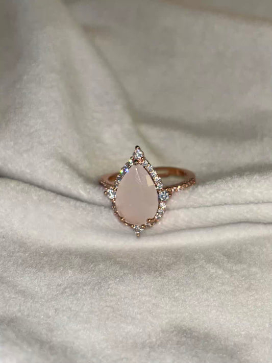 White Opal Ring for Love in Relationships - Adjustable