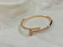 Load image into Gallery viewer, Nail Diamonds Loaded Premium Kada Bracelet Bangle - Rose Gold
