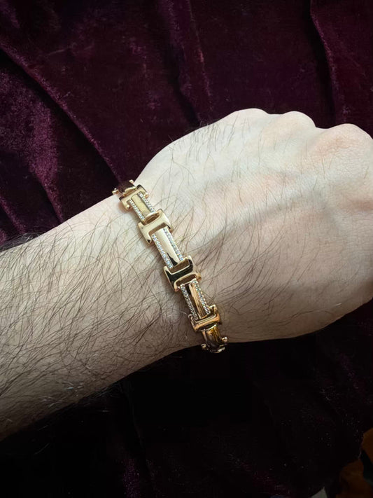 Chain Diamond Men's Rakhi Bracelet