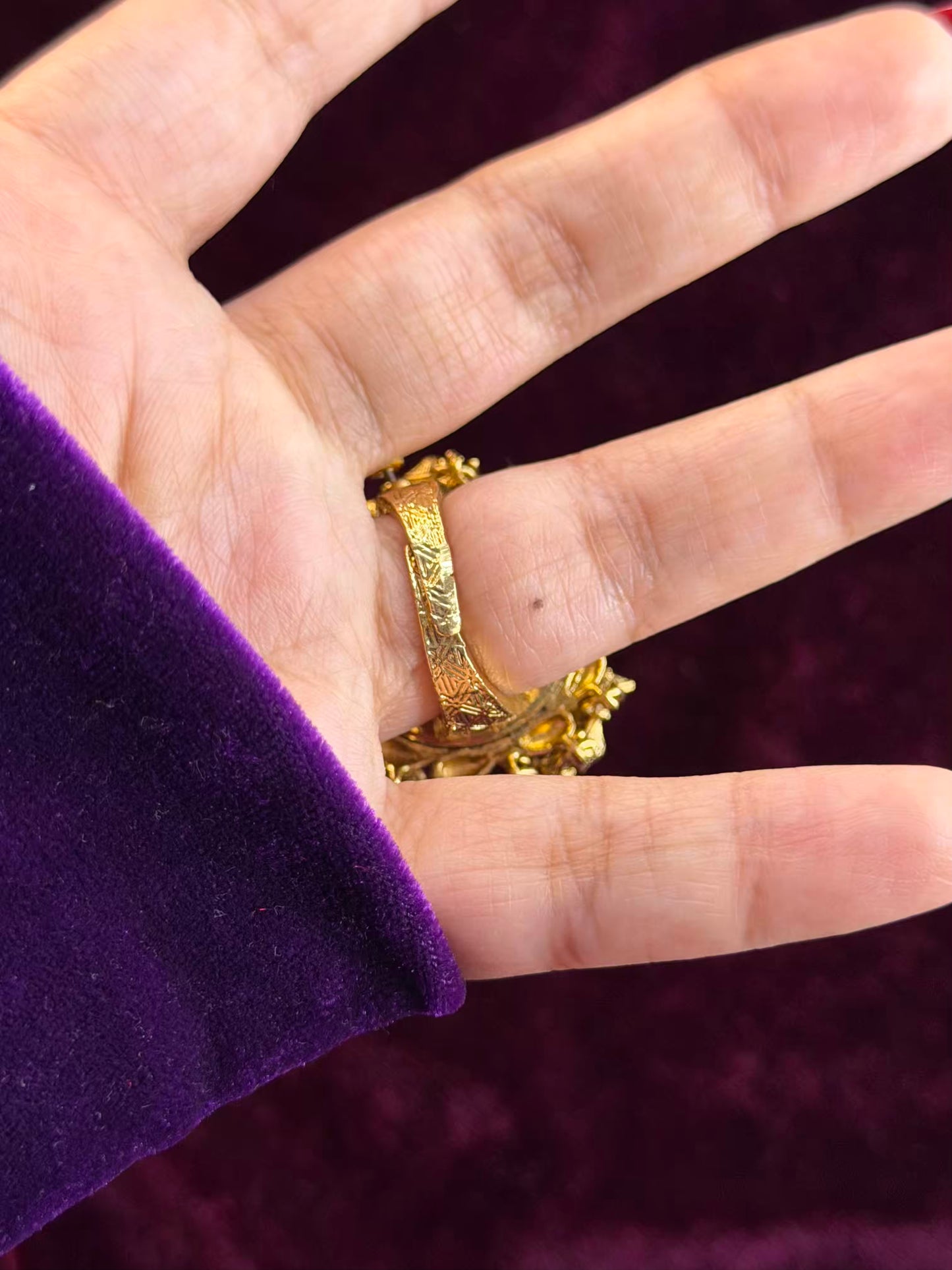 Green Dial Maharani Watch Heritage Ring ( Adjustable)