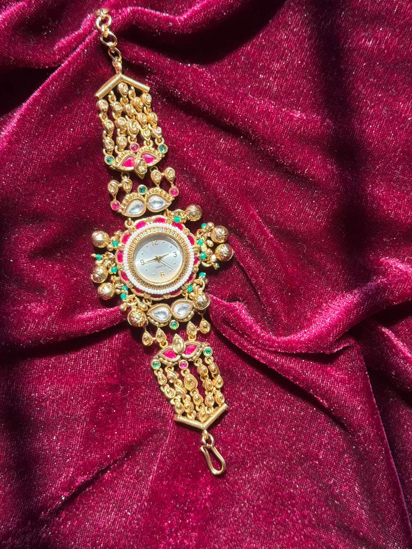 Ghungroo loaded Dial Maharani Watch Heritage Bracelet