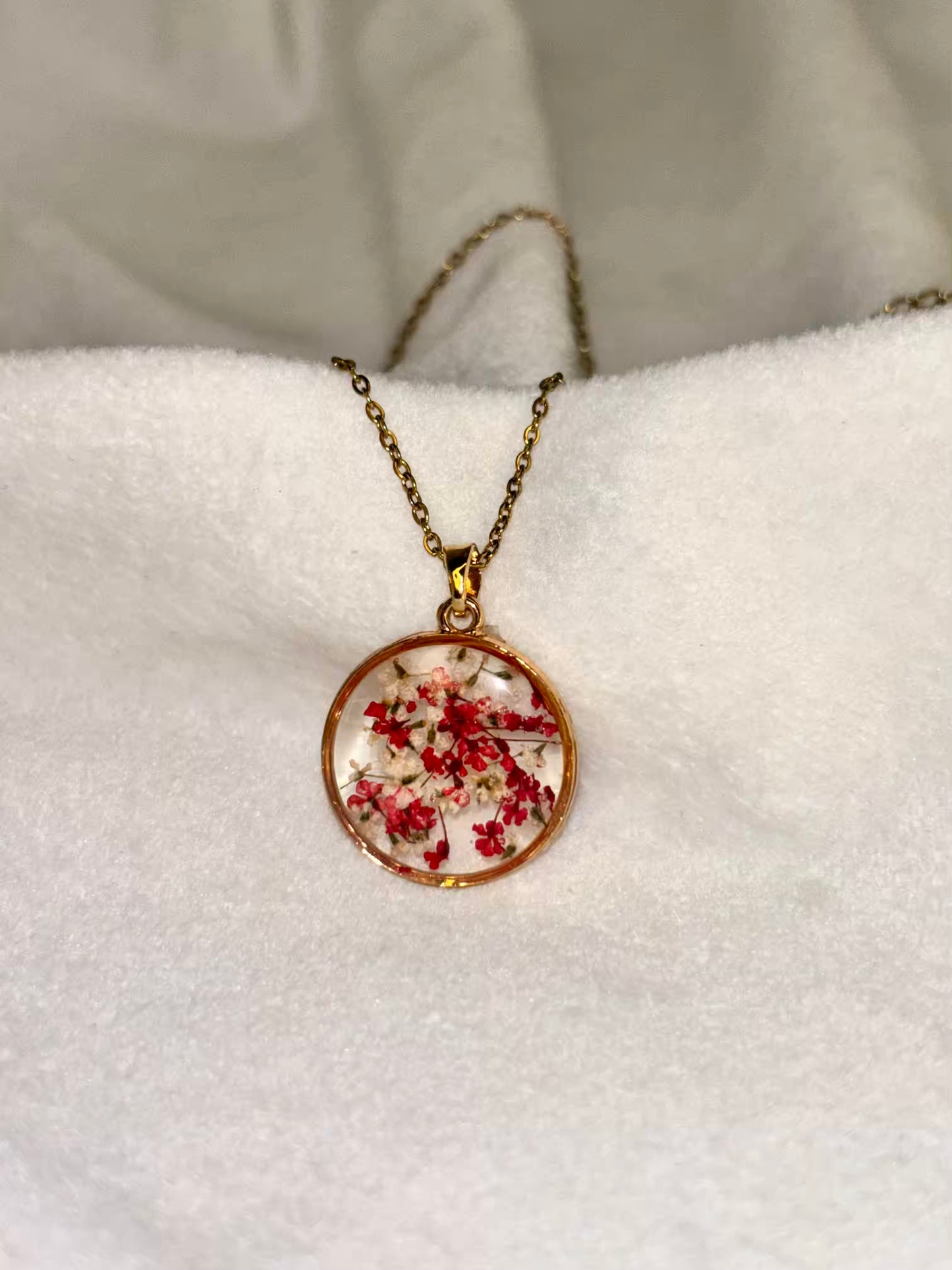 Magenta Floral Handmade Necklace