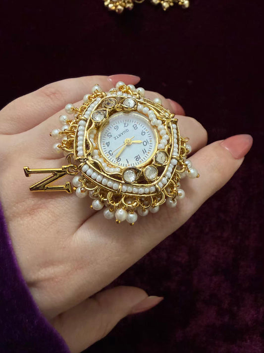 Ghungroo Beads Dial Maharani Watch Heritage Ring