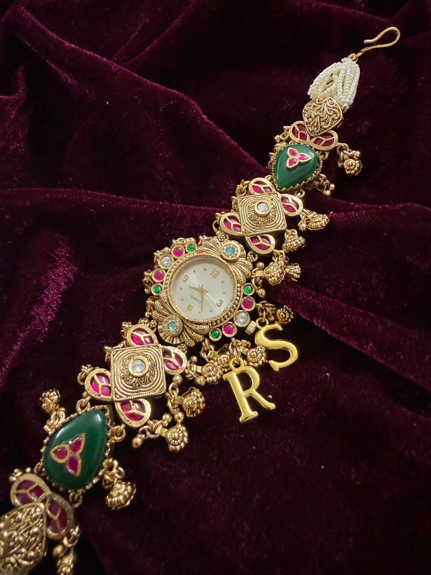 Ranisa Heritage Watch Rakhi in Premium Swarovski (Free Initial)