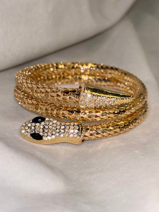 Snake Skin Gold Bracelet