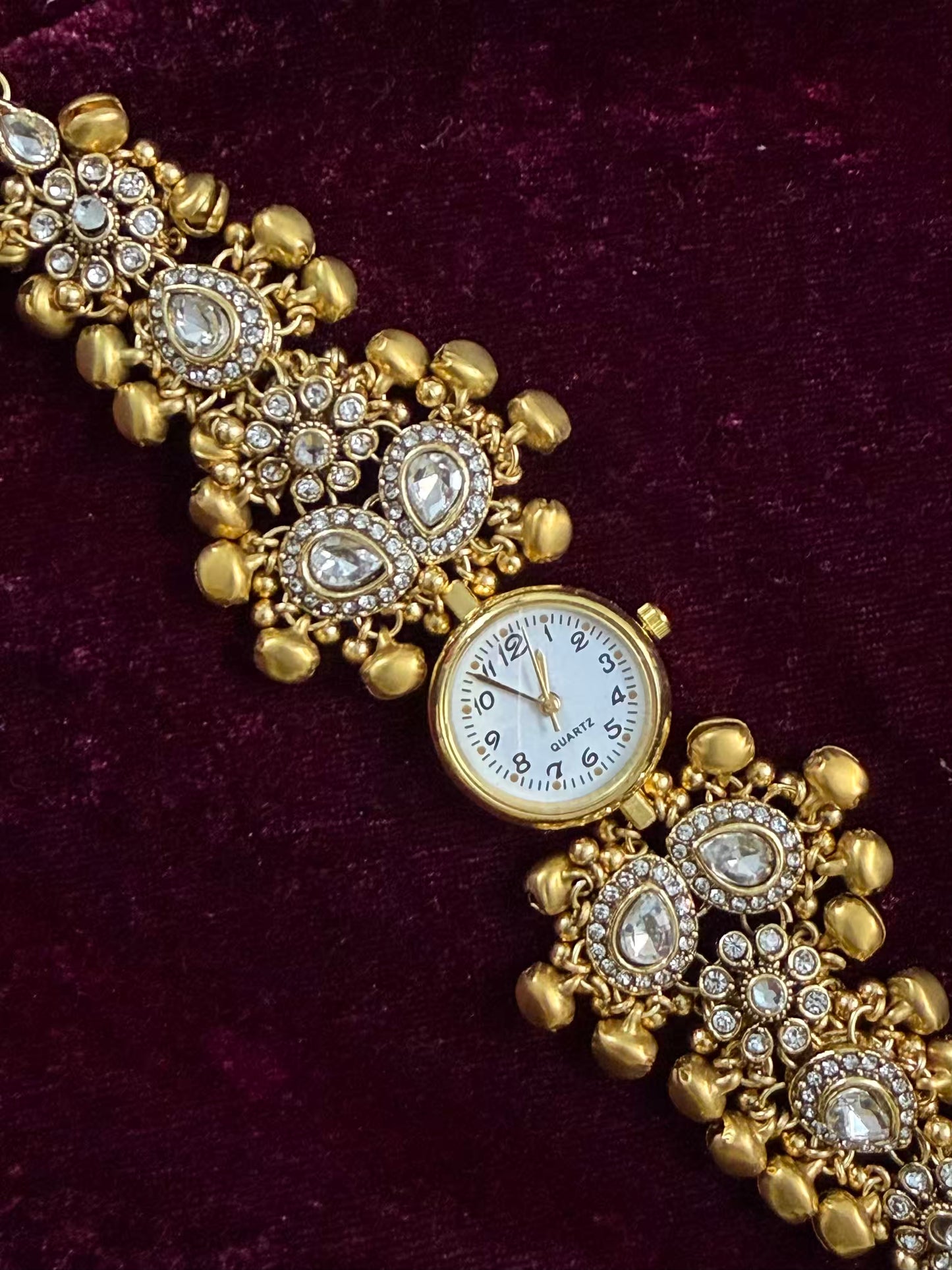 Kundan Premium Gold Maharani Watch Design Heritage Bracelet