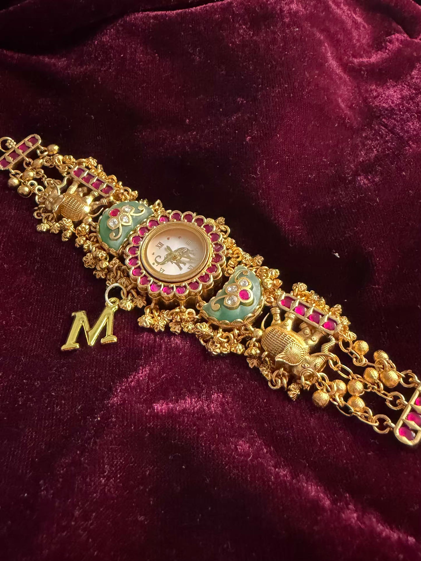 Blush Mint  Dial Maharani Watch Heritage Bracelet ( Restocked )