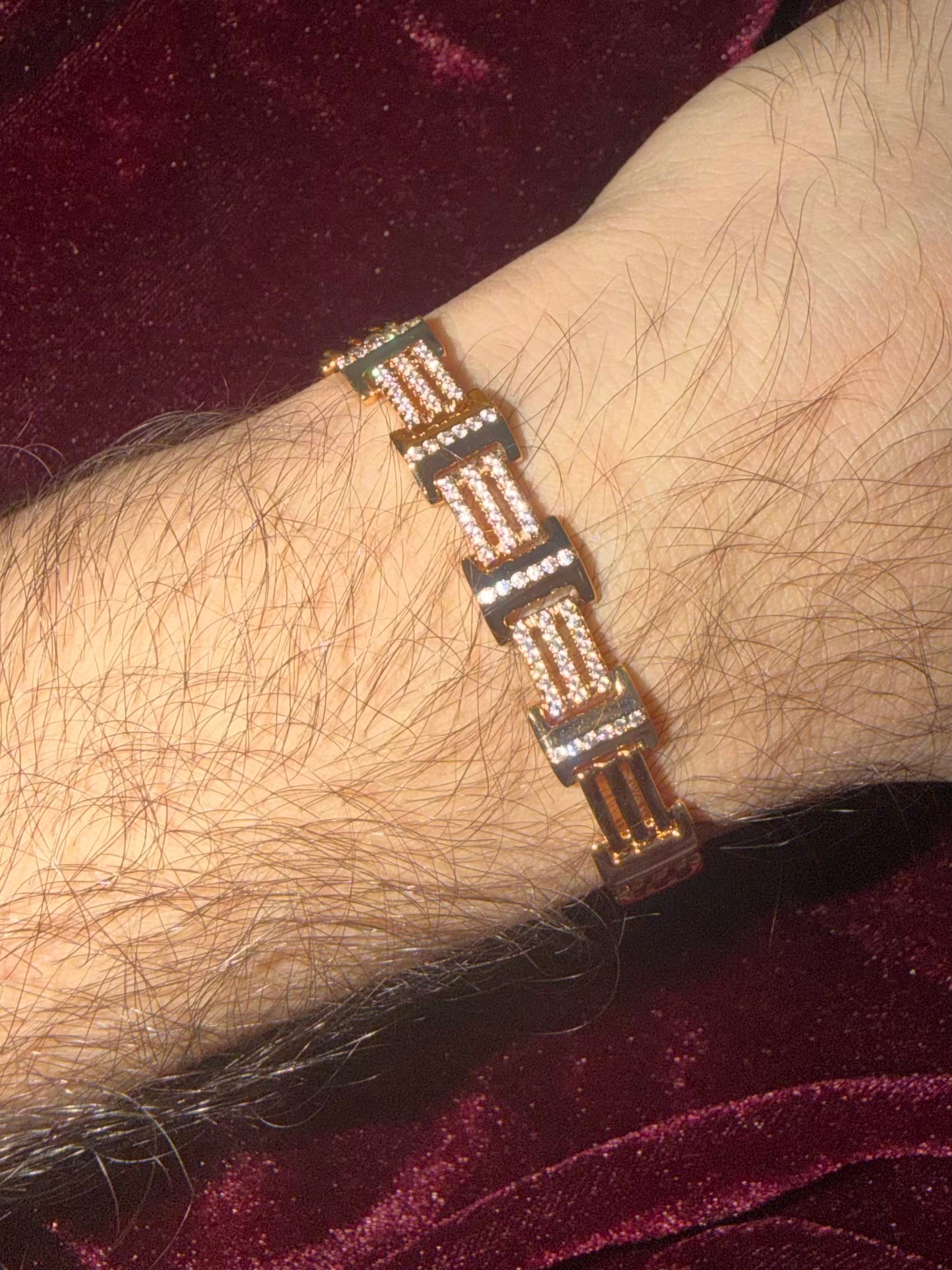 Tri Diamond Men's Rakhi Bracelet